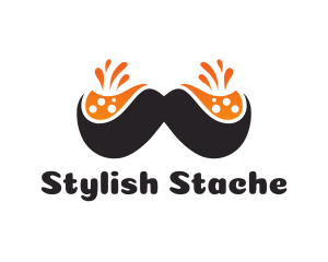 Mustache Juice Liquid logo design