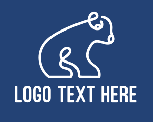 Antartica - Abstract Polar Bear Cub logo design