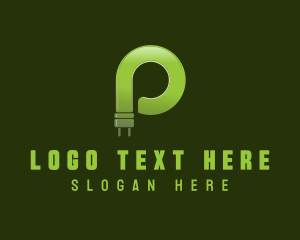 Neon - Electrical Bulb Letter P logo design
