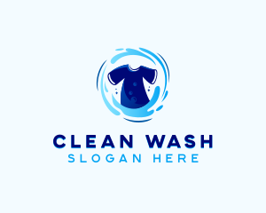 Washing - Shirt Washing Laundry logo design