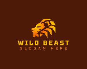 Geometric Wild Lion  logo design