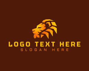 Geometric Wild Lion  Logo