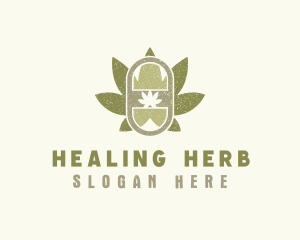 Medicinal - Cannabis Leaf Medicine logo design