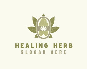 Cannabis Leaf Medicine logo design