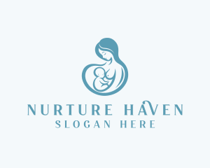 Postpartum - Breastfeeding Infant Childcare logo design