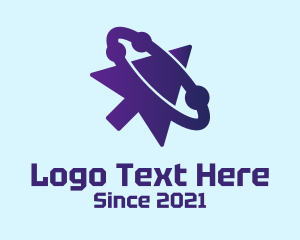 Purple - Mouse Pointer Orbit logo design