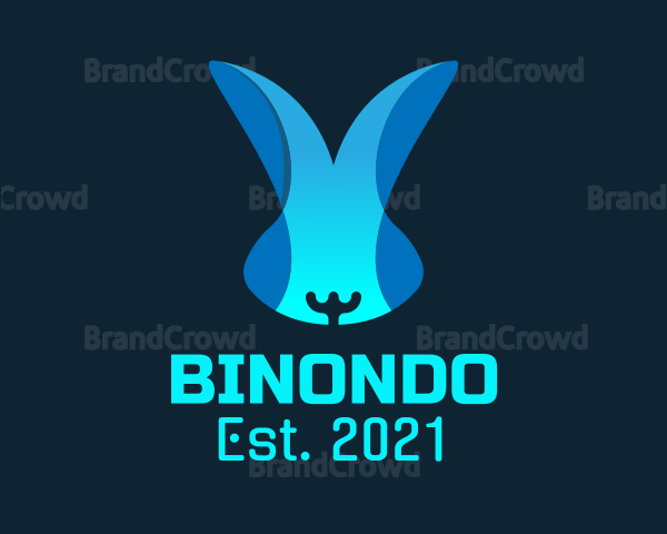 Blue Tech Bunny Logo