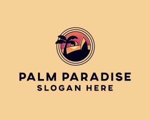 Tropical Beach Resort logo design