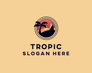 Tropical Beach Resort logo design