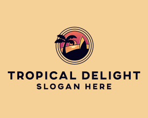 Tropical Beach Resort logo design