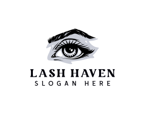 Eye Lashes Beauty  logo design