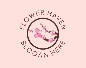 Sakura Flower Beauty  logo design