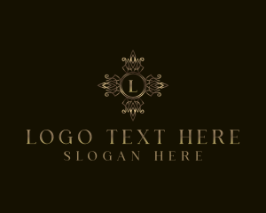 Golden - Luxury  Floral Ornamental logo design