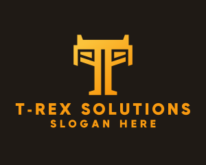 Construction Equipment Letter T logo design