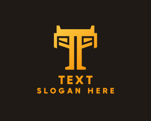 Construction Equipment Letter T logo design