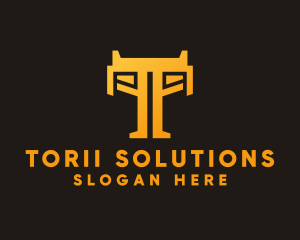 Construction Equipment Letter T logo design