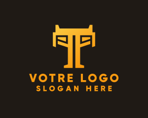Machinery - Construction Equipment Letter T logo design