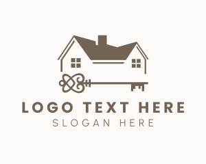 House And Lot - House Real Estate Key logo design