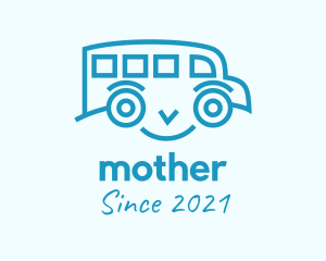 Toy Train - Blue Happy Bus logo design
