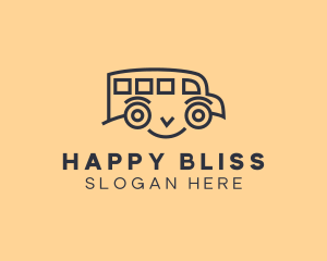 Happy School Bus logo design