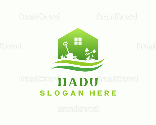 House Shovel Garden Landscaping Logo