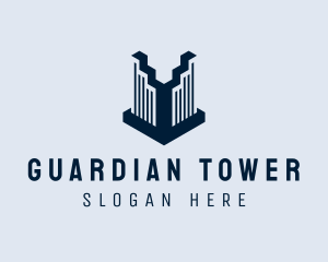 Real Estate Building Tower logo design