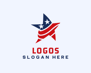 Nation - USA Star America logo design