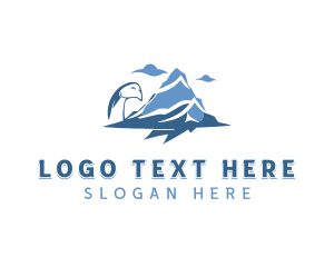 Island Turtle Mountain logo design