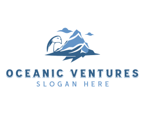 Island Turtle Mountain logo design