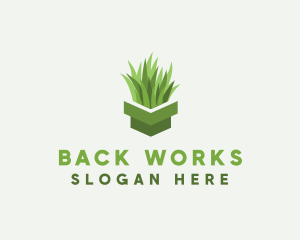 Plant Grass Pot logo design