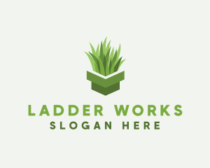 Plant Grass Pot logo design