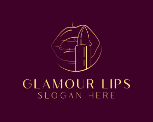 Lipstick - Glamorous Beauty Lipstick logo design