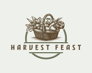 Vegetable Food Basket logo design