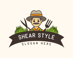 Gardener Grass Banner logo design