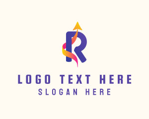 Arrow - Modern Marketing Letter R logo design