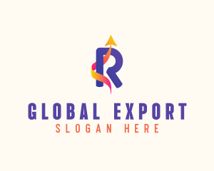 Export - Generic Arrow Letter R logo design