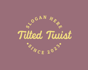 Tilted - Retro Cursive Company logo design