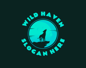 Fauna - Wolf Howl Moon logo design