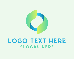 Vegetarian - Nature Leaf Circle logo design