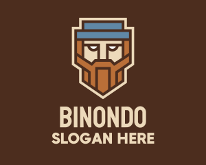 Geometric Beard Man  Logo