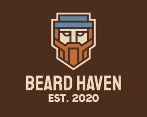 Beard - Geometric Beard Man logo design