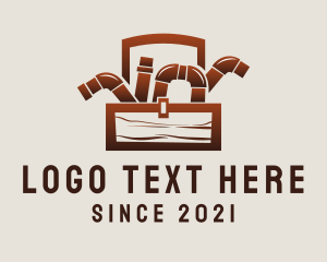Worker - Plumber Tool Box logo design
