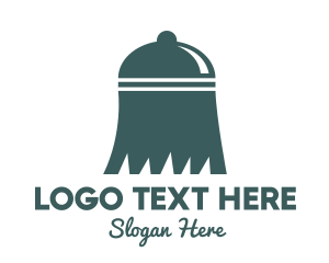 Sweeper - Green Cloche Broom logo design