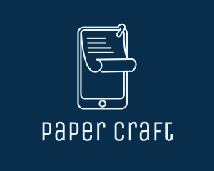 Paper Mobile Phone logo design