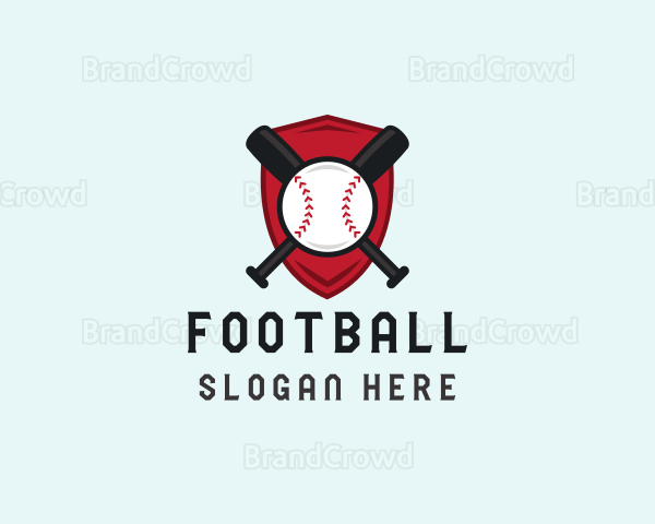 Baseball Bat Shield Logo