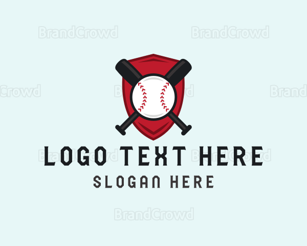 Baseball Bat Shield Logo