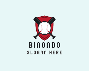 Baseball Hat - Baseball Bat Shield logo design