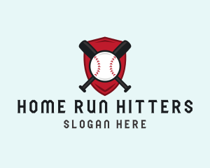 Baseball - Baseball Bat Shield logo design