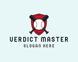 Baseball - Baseball Bat Shield logo design