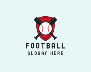 Badge - Baseball Bat Shield logo design